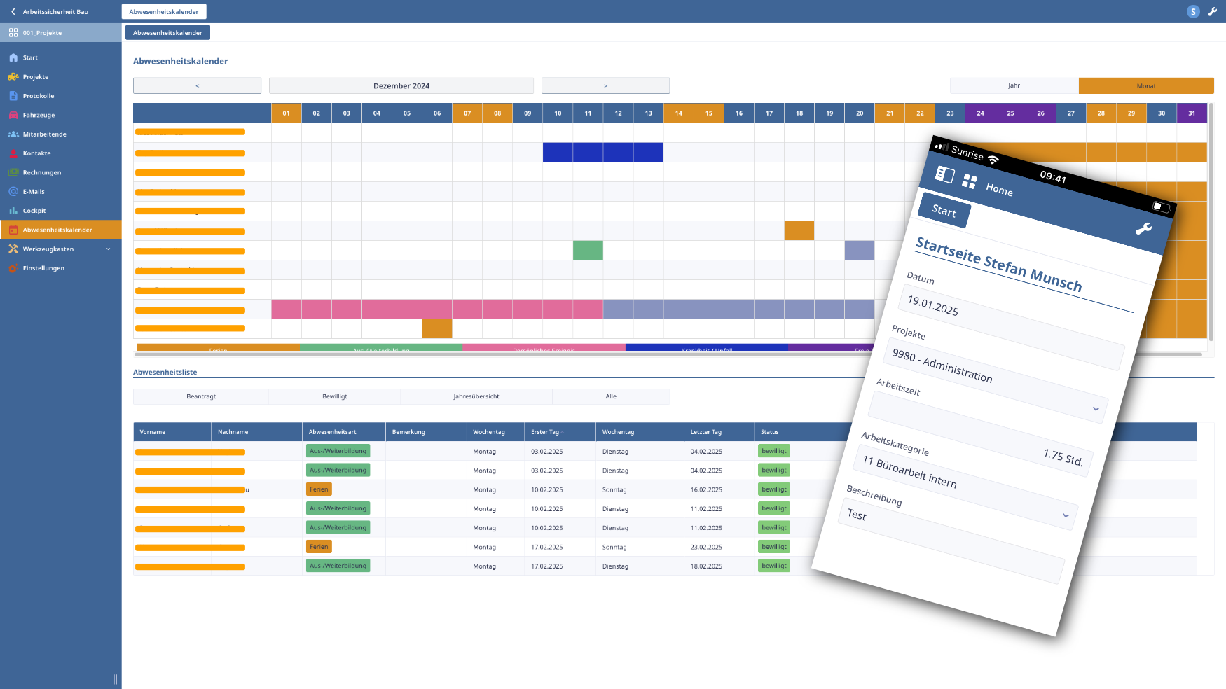 Zeiterfassung vielfach genutzt